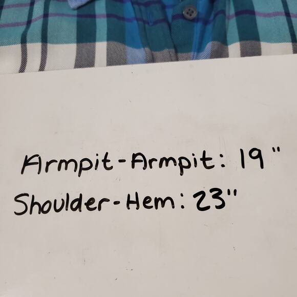 Talbots Womens SP Plaid Button-up Collared Split Back Cozy Long Sleeve Shirt - Picture 9 of 9